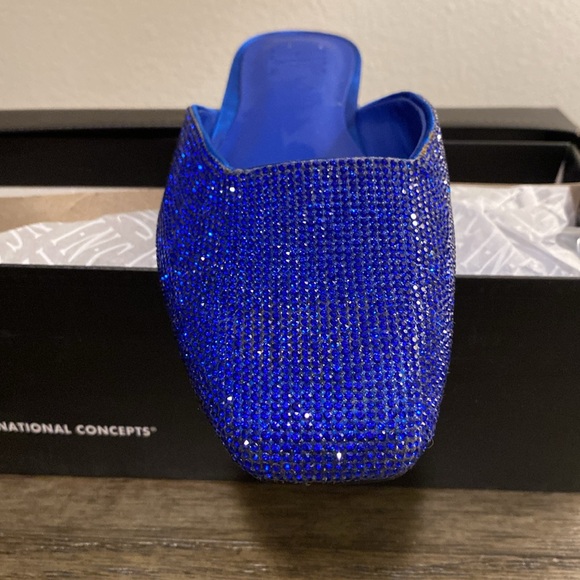 NIB [INC International Concepts] Joslyn Crystal Flat Slide Mules Women’s Sz 7 - Picture 7 of 13